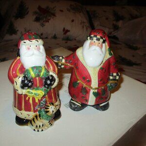 Vtg SANTA CLAUS Sakura Salt Pepper Set Vintage